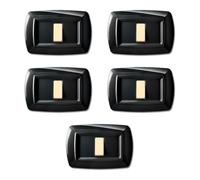 5 Placche, 1 modulo/posto, Compatibile Con BTicino Magic, nero, Placca arrotondata, Plastica di alta qualità, 100% compatibile con supporti e moduli originali