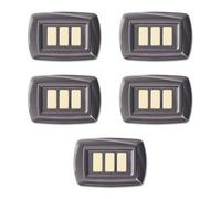 5 Placche, 3 moduli/posti, Compatibile Con BTicino Magic, alluminio notte, Placca arrotondata, Plastica di alta qualità, 100% compatibile con supporti e moduli originali