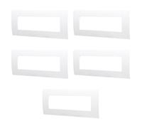 5 Placche, 7 moduli/posti, Compatibile Con Vimar Arke', bianco bianca, Placca rettangolari squadrate, Plastica di alta qualità, 100% compatibile con supporti e moduli originali