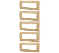 5 Placche, 7 moduli/posti, Compatibile Con Vimar Arke', legno chiaro, Placca rettangolari squadrate, Plastica di alta qualità, 100% compatibile con supporti e moduli originali