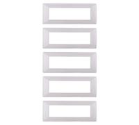 5 Placche, 7 moduli/posti, Compatibile Con Vimar Plana, colore bianco bianca, Placche In plastica di alta qualità, 100% compatibile con i supporti e i moduli originali
