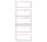 5 Placche Slim, 6 moduli/posti, Compatibile Con BTicino Axolute Air, bianco bianca, Placca ultra sottili, Plastica di alta qualità, 100% compatibile con supporti e moduli originali