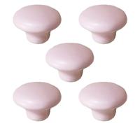 5 pomelli in ceramica per cassetti e armadietti, pomelli colorati per porte di mobili, 32 mm, pomelli rotondi a foro singolo, per armadio, cucina, camera da letto, accessori decorativi
