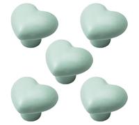 5 pomelli in ceramica per cassetti e armadietti, pomelli colorati per porte di mobili, pomelli a forma di cuore carino per armadio, cucina, camera da letto, accessori decorativi
