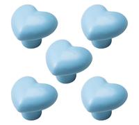 5 pomelli in ceramica per cassetti e armadietti, pomelli colorati per porte di mobili, pomelli a forma di cuore carino per armadio, cucina, camera da letto, accessori decorativi