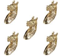 5 pomelli in lega di zinco dorati, per armadietti, armadi, cassetti, mobili, mobili per la cucina per bambini, decorazione per la casa