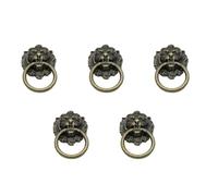 5 pomelli multiuso decorati con teste di leone, eleganti e robusti, in lega, accessori portatili per armadi e armadi