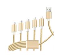 5-port Micro USB Splitter Cable Cord 5-in-1 Power Wire for On-the-Go Charging