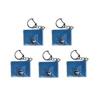 5 portachiavi in miniatura in PVC per notebook, 35 x 45 mm