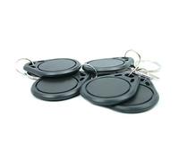 5 Portachiavi NFC, Nero, ottimale per Contatto Controllo Chiusura NFC, DESFire 4k, 40 mm x 32 mm, compatibili con Tutti i Smartphone con Tecnologia NFC