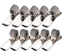 5 portapenne orizzontali e 5 pezzi, in acciaio inox, portapenne con anello a molla sulla borsa, supporto o clip per penne tascabili, matite, marcatori, cartelloni con morsetto