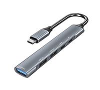 5 Porte USB HUB Docking Station Fusoliera in lega di alluminio Accessori per computer con porta di alimentazione di tipo C