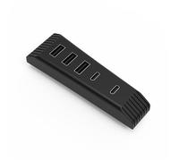 5 porte USB splitter hub porta USB Extender per PS5 Slim, 3 x USB + 1 x Type-C + 1 x porta Type-C 3.1, hub di espansione splitter USB ad alta velocità per PS5 Slim Disc e versione digitale (nero)