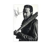 5 poster su tela autografati da The Walking Dead Negan Jeffrey Dean Morgan, decorazione artistica da parete per soggiorno e camera da letto, 30 x 45 cm