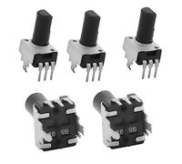 5 potenziometri a pellicola in carbonio 5K Ohm resistenze variabili a un turno, mezzo asse girevole, design tipo D, asse da 12 mm, componente potenziometro a 3 pin