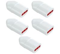 5 Prese 10A 220V 230V, 2P+T, presa piccola, standard italiano, colore bianco, modello professionale, realizzata in policarbonato di alta qualità, ideale per cavi di alimentazione e prolunghe