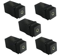 5 prese per modulo audio stereo da 3,5 mm, femmina a femmina, connettori mini adattatore a canale singolo a doppio canale collegati a pannelli da parete neri
