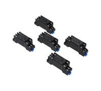 5 prese relè a 8 pin DTF08A per guida DIN da 35 mm | Design a 8 pin, adatto per LY2N-J, JQX-13F, HH62P, guida DIN da 35 mm, montaggio rapido