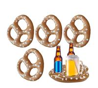 5 Pretzel bavaresi gonfiabili, palloncini con ritagli di pretzel, costume da pretzel Oktoberfest da 15 pollici, decorazione per feste a tema alimentare tedesco Oktoberfest, celebrazione di ottobre