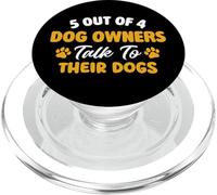 5 proprietari di cani su 4 parlano con i loro cani - Dog Mom Dog Dad PopSockets PopGrip per MagSafe