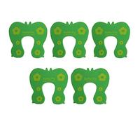 5 protezioni per porta con dito e porta a forma di animale, in morbida schiuma, per proteggere le dita del bambino e sicurezza dei bambini (verde)