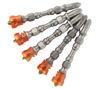 5 punte magnetiche PH2 a doppia testa per cacciavite a croce, 65 mm, compatibili con cacciaviti elettrici e pneumatici per elettronica e montaggio di mobili