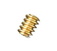5 Pz 0.3 Modulo In Ottone Ingranaggio a vite senza fine Singola Testa A Vite Senza Fine 3.8x5mm Foro 0.98mm 14T Ruota A Vite Senza Fine Riduzione 14:1 4.8x2mm 1.48mm Apertura 1.5A(5Sets(WormGearSet))