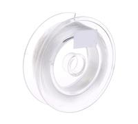 5 pz 0.400mm 50.0m Supporto for lenza da pesca intrecciato Affondamento Shock Leader Line Resistente all'abrasione Per Fishing(WHITE)