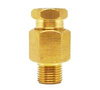 5 PZ 1/8 "1/4" BSP M4 M5 M6 M8 M10 Metrico Maschio 4 6 8mm Compressione Gomito Tubo Dell'olio Tubo In Ottone raccordo Sistema di Lubrificazione Ad Olio(Straight,1l4 BSP To 4mm)
