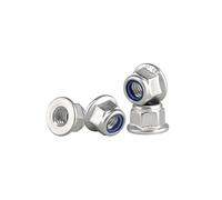 5 pz/10 pz/20 pz6926 304/316 acciaio inossidabile dadi di bloccaggio flangiati esagonali in nylon M4 M5 M6 M8 M10 inserto in nylon dado autobloccante(304 stainless steel,20pcs M4)
