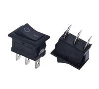 5 PZ/10 PZ KCD1 3 Pin 21 * 15mm ON-OFF Interruttore a bilanciere for auto e barca 6 A/250 V CA 10 A/125 V CA con interruttore luce rosso blu verde giallo(2D3P black,5 PCS)