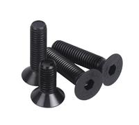 5 Pz-100 Pz M1.6 M2 M3 M4 M5 M6 M8 Nero Grado 10.9 Acciaio DIN7991 Esagonale A Esagono Incassato Testa Svasata Piatta Allen Bolt Vite(10mm,M2 (100pcs))