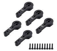 5 pz 25T Alluminio Servo Horn M3 Thread Metallo Braccio Sterzo per RC Auto Camion Buggy Aereo (nero)
