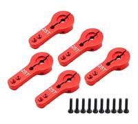 5 pz 25T Alluminio Servo Horn M3 Thread Metallo Braccio Sterzo per RC Auto Camion Buggy Aereo (rosso)