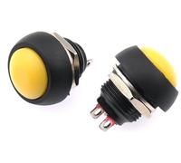 5 Pz 2Pin Mini Interruttore 12mm 1A interruttore impermeabile pbs33b 12 v momentaneo Interruttore di pulsante reset Non bloccabile pbs-33b(Yellow 5PCS)