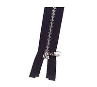 5 pz 3# 15-70cm Perla Cerniera Tirare Testa Chiusure lampo In Metallo Close-end/Open-end Indumento Cerniera Riparazione Sostituire Accessori, Nero, Open-End-40cm