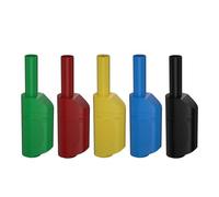 5 PZ 4 MM Spina A Banana Guaina Impilabile Filo Connettore A Saldare Utensili Elettrici Q.10038