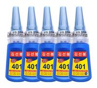 5 PZ 401 Colla Istantanea Adesivo veloce 20g Bottiglia Stronger Super Colla Multi-Purpose Super forte liquido incolore colla adesiva