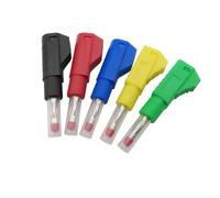 5 Pz 4mm Spina A Banana Connettore Impilabile Guaina Retrattile Tipo di Saldatura Spine A Banana Connettori di Montaggio for Cavi di Prova(5Pcs Blue)