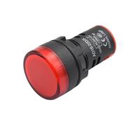 5 pz AD16-22 22mm Indicatore luminoso in plastica 12V 24V 110V 220V Pannello LED Lampade pilota Rotonde Rosso Verde Blu Bianco Giallo Lampada di segnalazione(Red,12V)