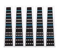 5 pz - Adesivo per note di impugnatura del violino e autoadesivo, 4/4, indicatore di posizione del violino Pieno, con accessori per chitarra, colore: Nero