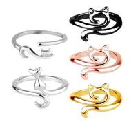 5 Pz Anello per Gatti All'Uncinetto, Regolabile Ditale per Maglieria Anello Guida per l'Uncinetto Anello di Tensione All'Uncinetto Anello Regolatore del Filato Accessori All'Uncinetto Regalo