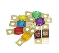 5 PZ ANS Fusibile 20A 30A 40A 50A 60A 70A 80A 100A 125A 150A 175A ANL Placcato Oro Della Vite Prigioniera Fusibili Auto Mini car Stereo Audio AFS(20a,Onecolor)