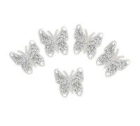 5 pz Applique Cristalli Perline Tessuto Patch Ricamo Adesivo Hot Melt Colla Applique Decor (argento)