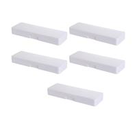 5 pz astuccio per matite traslucido scatola piccola stoccaggio materiale scolastico per studenti, Grigio