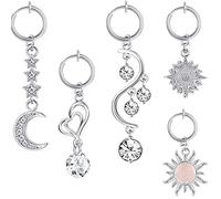 5 Pz Belly Button Non Piercing Ombelico Anelli Per Donne Ragazze Pancia Dangly No Perforazione Zircone Star Moon Serie Set Orecchio Fibbia Orecchini, Misura unica, come descritto, come descritto