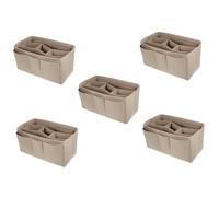 5 pz Borse portaoggetti in feltro Astucci per cosmetici Borsa a tracolla Inserto in feltro Borsa organizer Tote Insert Bag Borsa per cosmetici da viaggio Portamatite Diamante grezzo Borsa mu