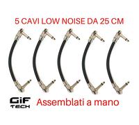 5 PZ CAVI PATCH 25 CM JACK ANGOLO EFFETTI PEDALINI BOSS BEHRINGER MXR ANGLE PIPA