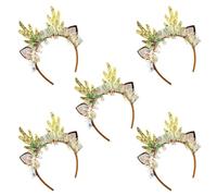 5 pz Copricapo natalizio incandescente fascia per capelli luminosa per celebrazioni di festa 2024 anni Navidad decorazione per feste