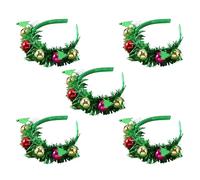 5 pz Copricapo natalizio incandescente fascia per capelli luminosa per celebrazioni di festa 2024 anni Navidad decorazione per feste